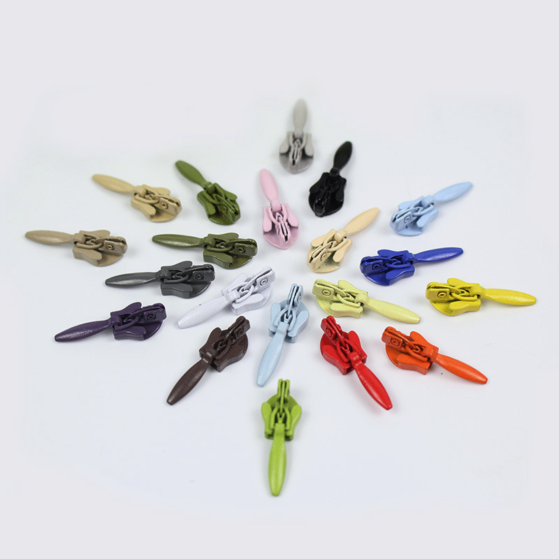 3# Invisible Auto-Lock Alloy Paint Zipper Slider with Lock